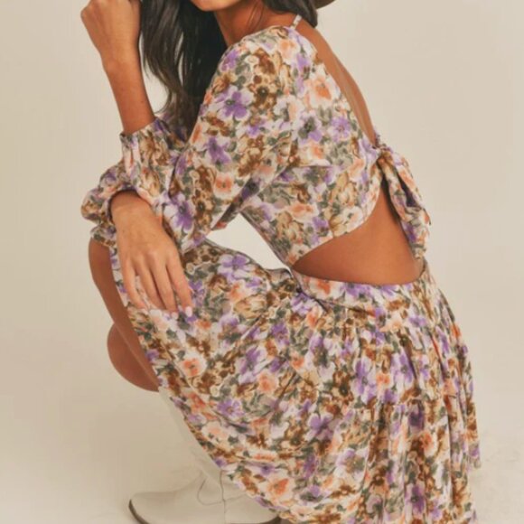 LUSH CLARA FLORAL MINI DRESS - Picture 3 of 11